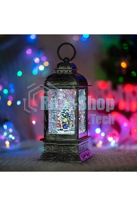 Декоративный фонарь Neon-night с эффектом снегопада и подсветкой 