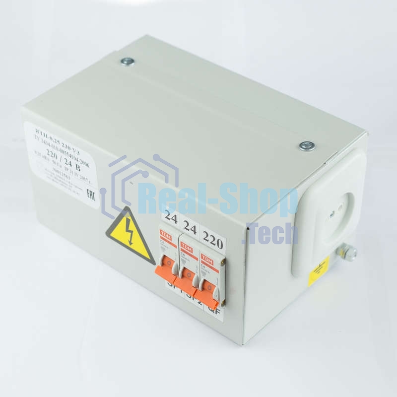 Ящик с понижающим трансформатором ЯТП 0.25 220/12В (3 авт. выкл.) Кострома ОС0000002359