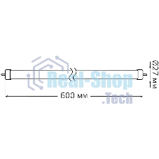 Лампа светодиодная Gauss Elementary T8 12Вт 4000К G13 1000лм 600мм стекло