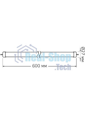 Лампа светодиодная Gauss Elementary T8 12Вт 4000К G13 1000лм 600мм стекло