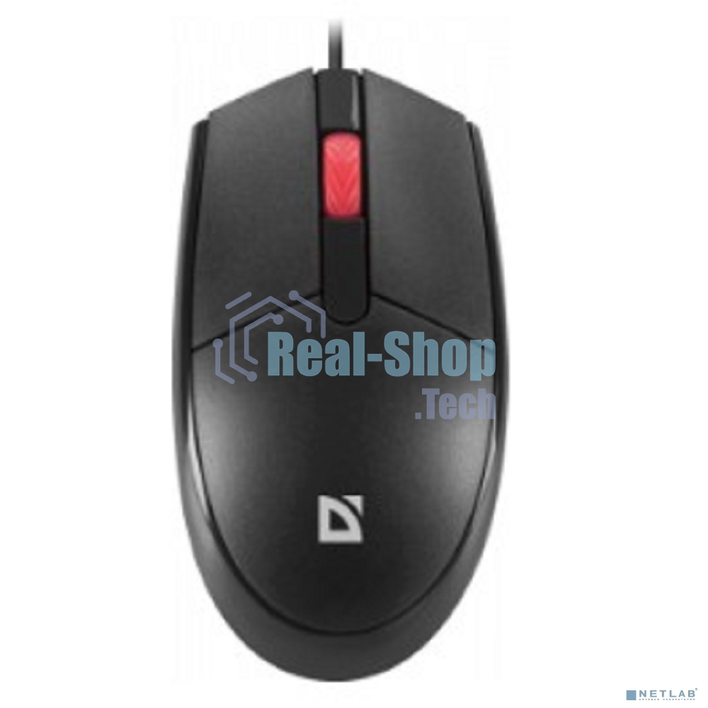 Мышь проводная Defender Delta MM-523 черный, 1000 dpi, USB, кнопки - 3