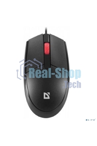 Мышь проводная Defender Delta MM-523 черный, 1000 dpi, USB, кнопки - 3