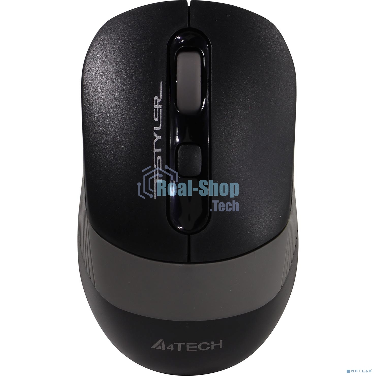 Мышь беспроводная A4Tech Fstyler FG10S черный/серый, 2000 dpi, радиоканал, USB, кнопки - 4