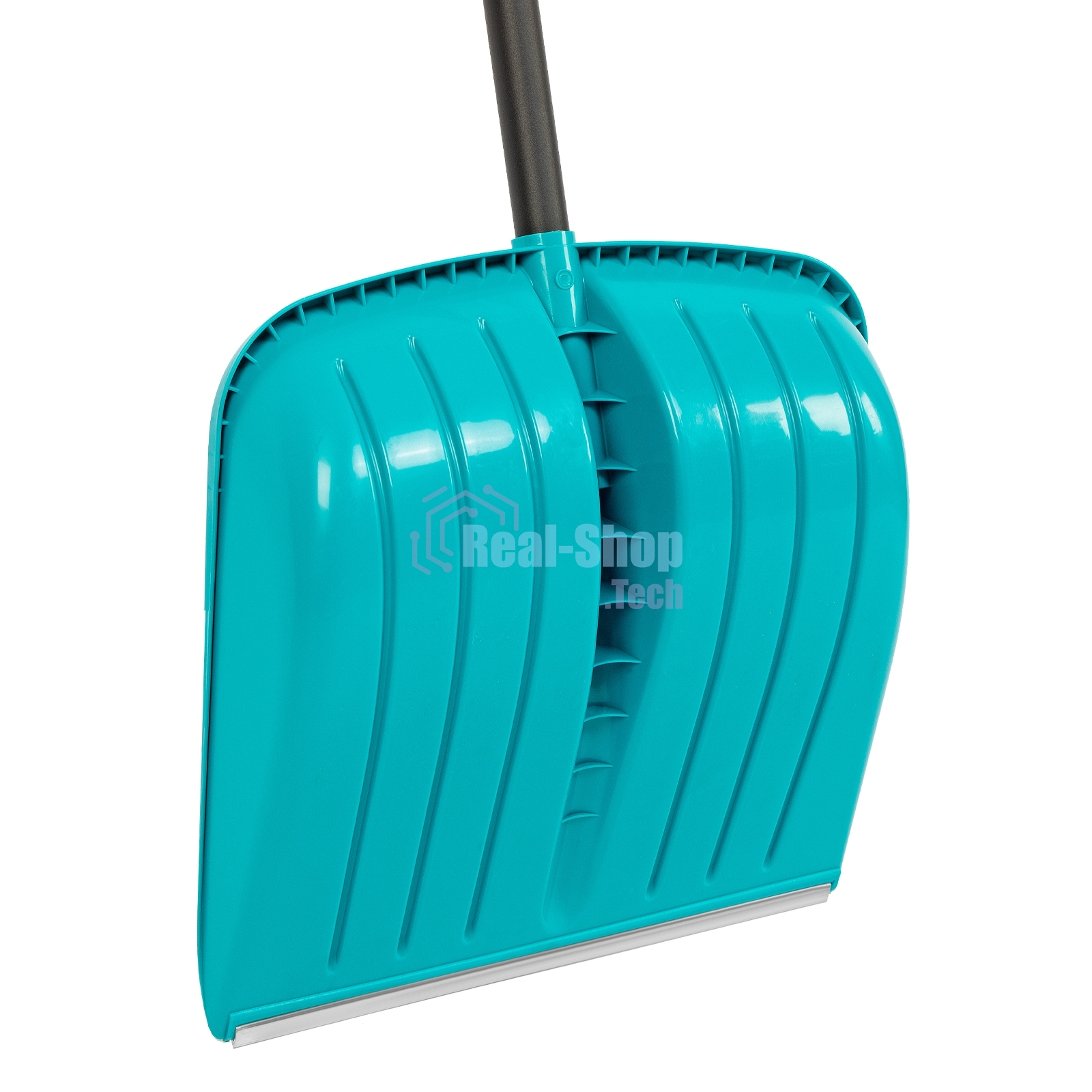 Лопата для уборки снега, полипропилен, 450х450х1355 мм, алюминиевый черенок, LUXE Palisad