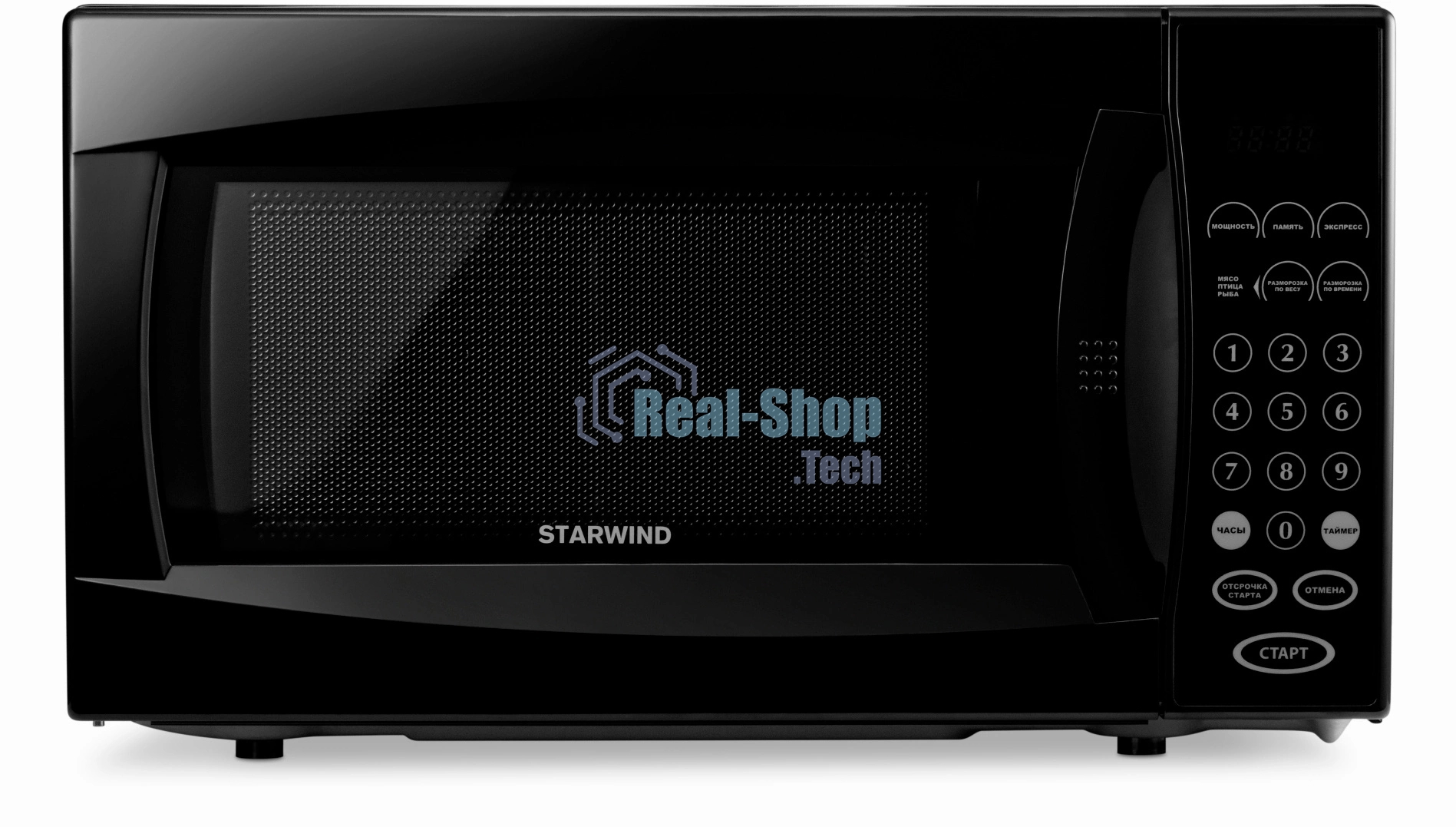 Микроволновая печь Starwind SMW4420 черный, 20 л, 700 Вт, переключатели - кнопки