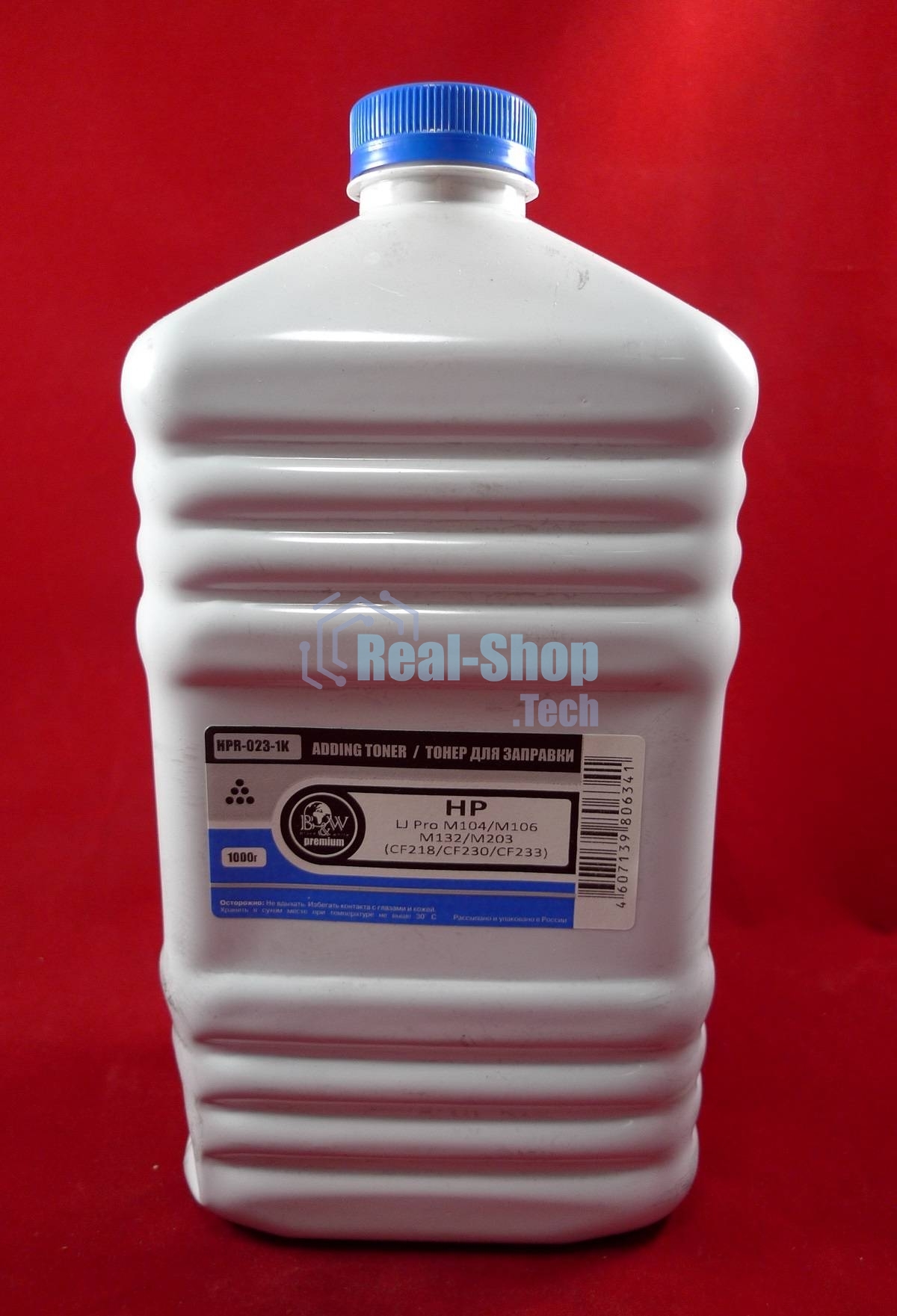 Тонер HP LJ Pro M104/M106/M132/M203 (CF218/CF230/CF233)(для оригинальных картриджей) (кан. 1кг) B&W Premium фас. Россия