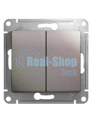 Механизм выключателя 2-кл. СП Glossa сх.5 10А IP20 10AX платина SchE GSL001251