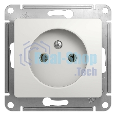 Механизм розетки 1-м СП Glossa 16А IP20 без заземл. бел. SchE GSL000141