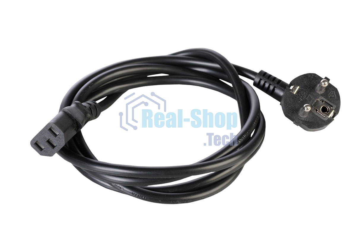 Шнур питания с заземлением IEC 60320 C13/EU-Schuko, 10А/250В (3x1,0), 5 м. (R-10-Cord-C13-S-5)