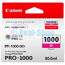 Картридж струйный Canon PFI-1000 M для IJ SFP PRO-1000 WFG. пурпурный. 80 мл.