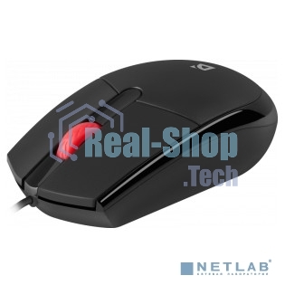 Мышь проводная Defender Delta MM-523 черный, 1000 dpi, USB, кнопки - 3