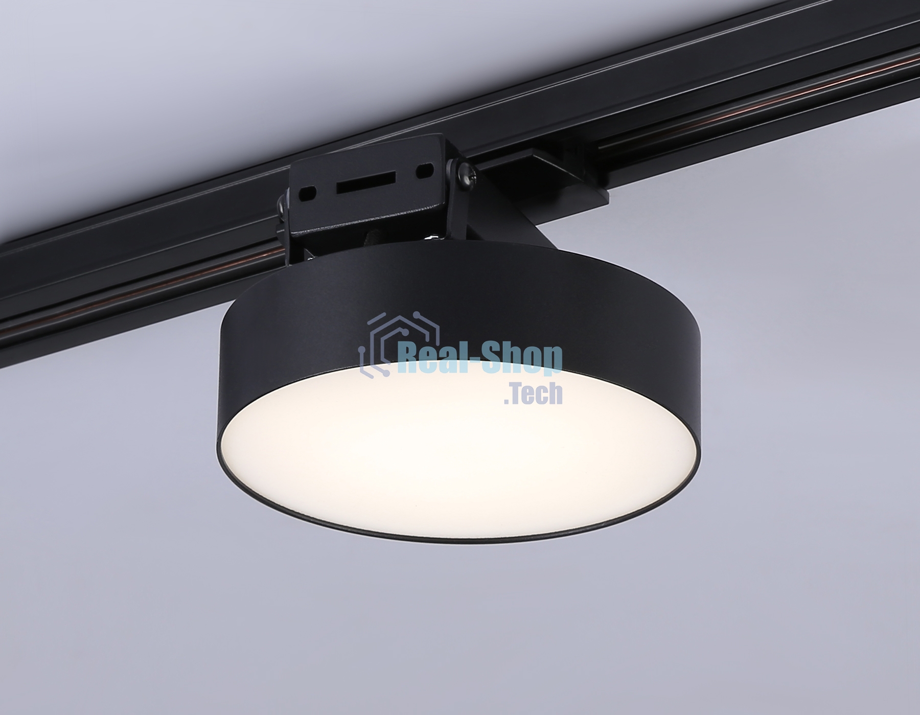 Трековый однофазный светодиодный светильник Ambrella light GL6839 BK черный LED 15W 3000K D115*80