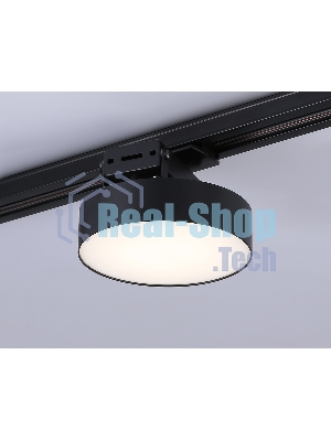 Трековый однофазный светодиодный светильник Ambrella light GL6839 BK черный LED 15W 3000K D115*80