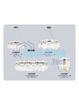 Светильник Ambrella light LH31255/12 BS/CL латунь/прозрачный E14*12 max 40W 1000*340*270
