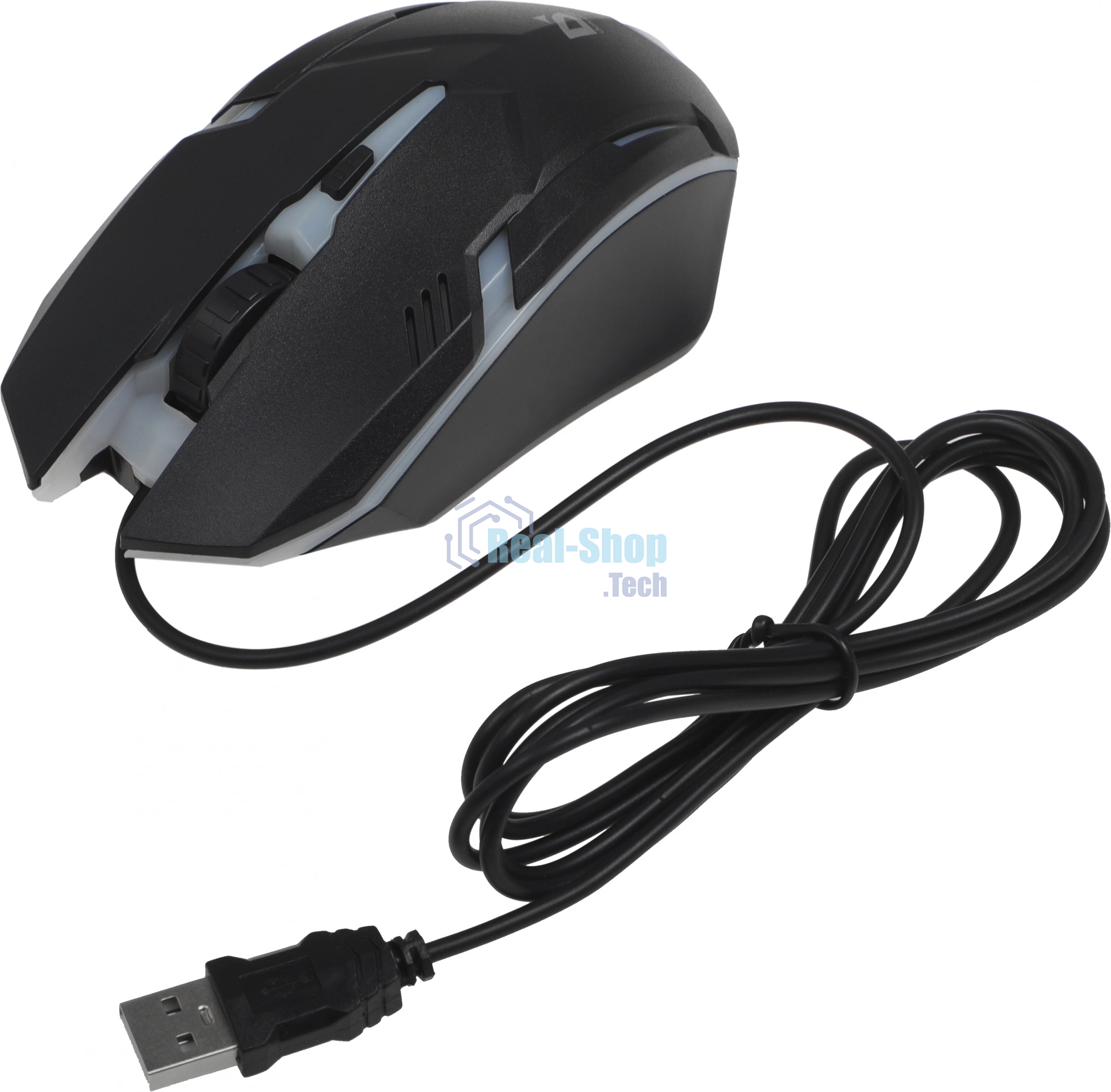 Мышь проводная Defender Cyber MB-560L черный, 1200 dpi, USB, кнопки - 3