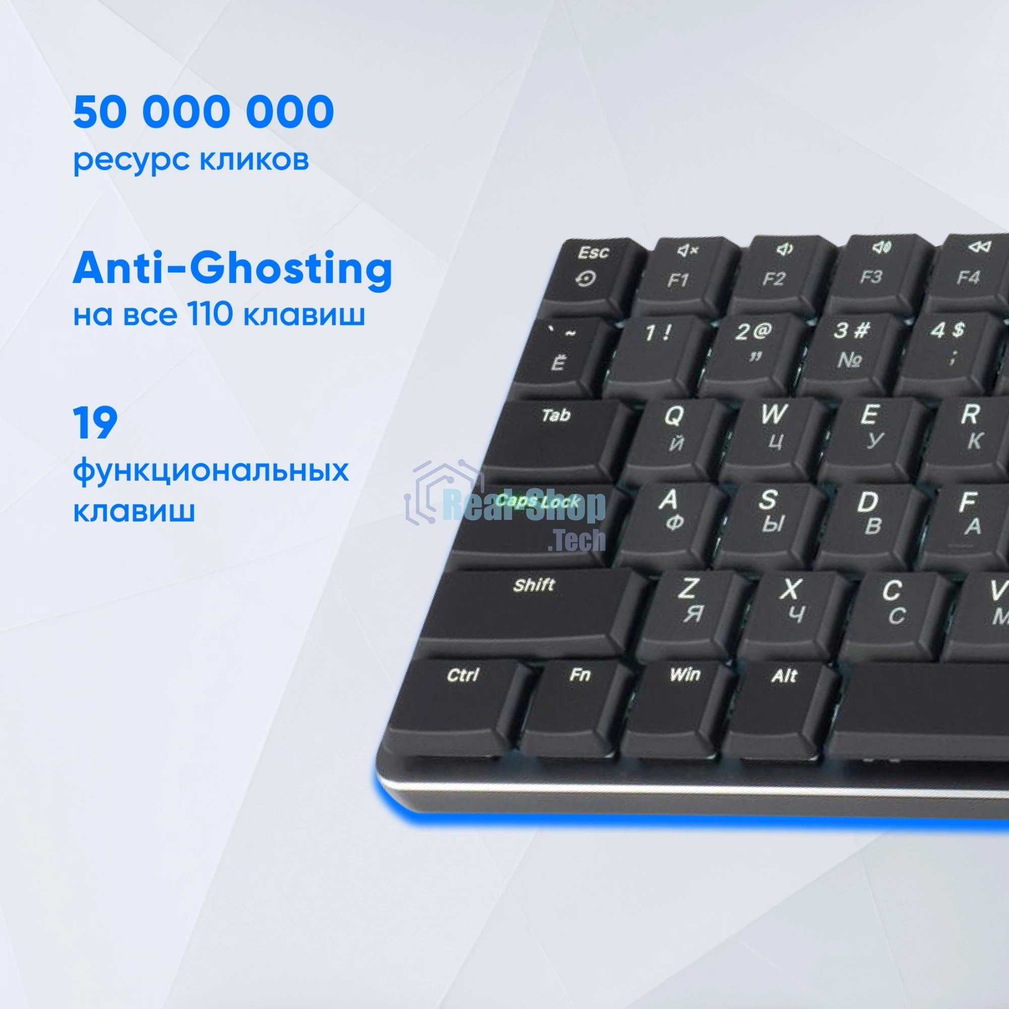 Клавиатура Oklick K953X проводная, USB Type-A, чёрный