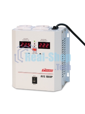 Стабилизатор напряжения Powerman AVS 1000P White (1000ВА,8А,КПД 98%, циф. индикация вх./вых. напряж.)