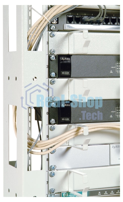 Стойка двухрамная ЦМО СТК-24.2 24U 620 мм X 800 мм направл. закл. гайки 250 кг серый
