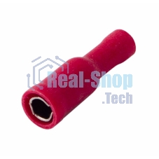Разъем штекерный изолированный Rexant гнездо 4 мм 0.5-1.5 мм² (РШи-м 1.5-4/РШИм 1,25-5-4) красный
