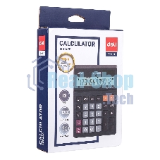 Калькулятор настольный Deli EM01420 черный 12-разр.