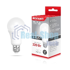 Лампа светодиодная Rexant Груша A80 25,5 Вт E27 2423 Лм 6500 K холодный свет