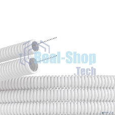 Труба гибкая гофрированная ПЛЛ 20мм с протяжкой не содержит галогенов ПВ-0 (100м) белый 81820 DKC
