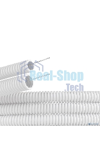 Труба гибкая гофрированная ПЛЛ 20мм с протяжкой не содержит галогенов ПВ-0 (100м) белый 81820 DKC