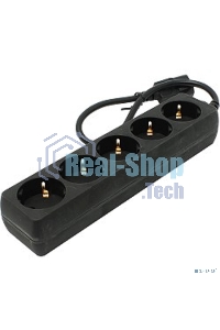 Удлинитель для ИБП ExeGate EX221200RUS SPU-5-0.5B (5 розеток, 0.5м, UPS вилка IEC320-C14, черный)