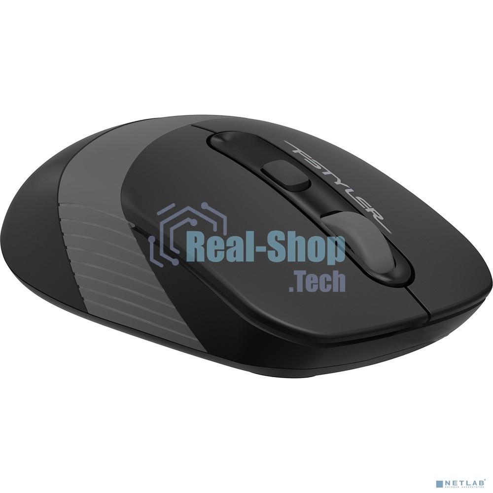 Мышь беспроводная A4Tech Fstyler FG10S черный/серый, 2000 dpi, радиоканал, USB, кнопки - 4