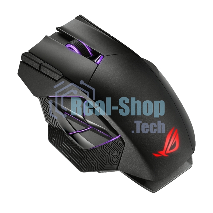 Мышь беспроводная/проводная ASUS ROG Spatha X черный, 19000 dpi, радиоканал, USB, кнопки - 12