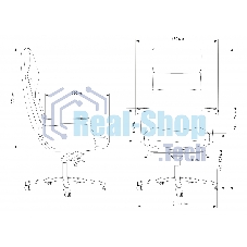 Кресло руководителя Cactus CS-LBR-CARACAS кожа крестов. алюминий