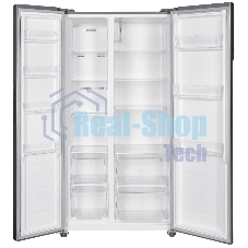 Холодильник Kraft KF-MS5701DI темно-серый двухкамерный 372/198л морозилка сбоку, Side by Side