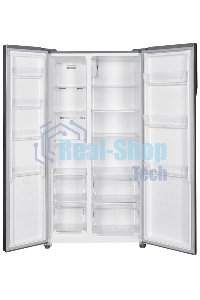 Холодильник Kraft KF-MS5701DI темно-серый двухкамерный 372/198л морозилка сбоку, Side by Side