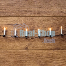 Гирлянда светодиодная Neon-night Свечи 20м, темно-зеленый ПВХ, 100 LED теплый белый, не соединяется