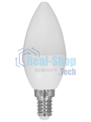 Лампа светодиодная EUROLUX LL-E-C37-7W-230-4K-E14 свеча