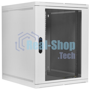 Шкаф коммутационный ЦМО ШРН-15.650-9005 настенный 15U 600x658мм пер.дв.стекл 200кг черный 600мм 180град.