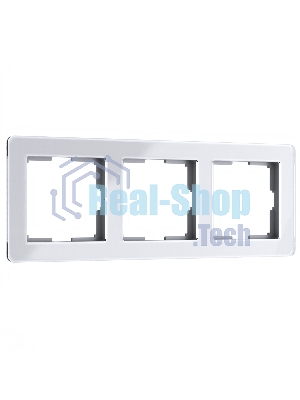 Рамка на 3 поста Acrylic (белый) W0032701