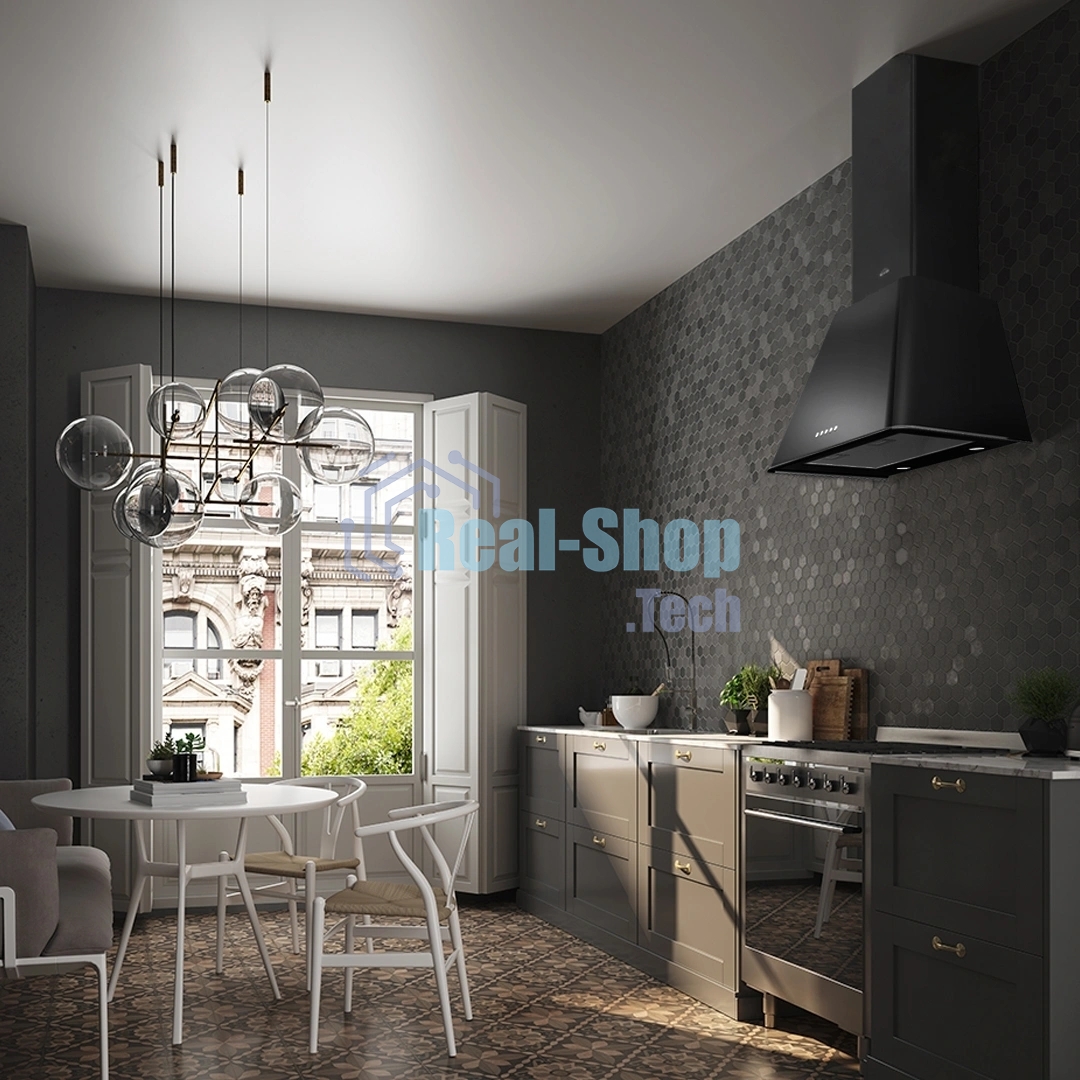 Вытяжка каминная Elikor Гамма 60П-650-Э3Д антрацит/серебристый, 60 см, 650 куб. м/ч, 56 дБ