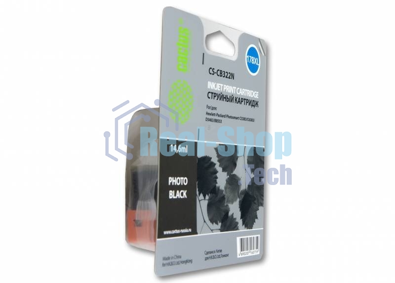 Картридж струйный Cactus CS-CB322N №178XL фото черный (14.6 мл.) для HP PS B8553/C5383/C6383/D5463