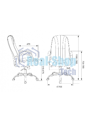Кресло Бюрократ T-898SL/BLACK черный, экокожа