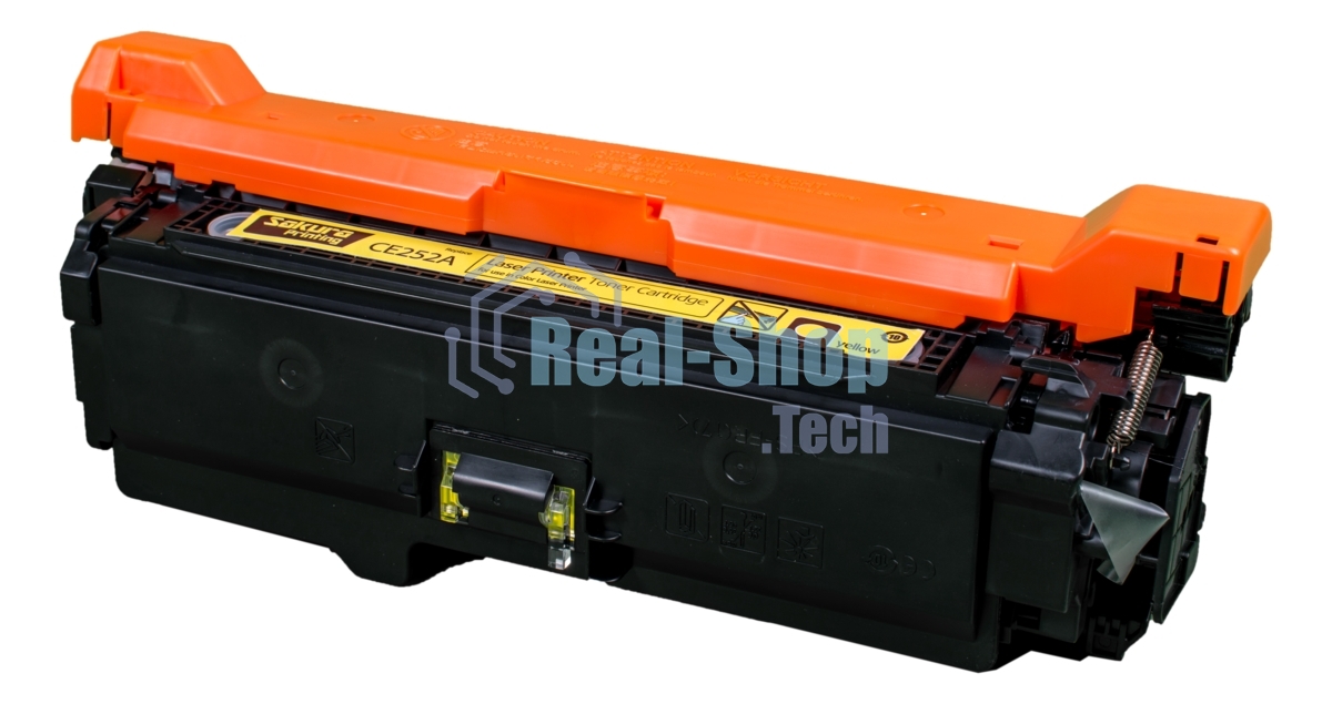 Картридж лазерный Sakura CE252A для HPColor LaserJet CM3530MFP/CM3530fsMFP/CP3525/CP3525n/CP3525dn/CP3525x, желтый, 7000 к.