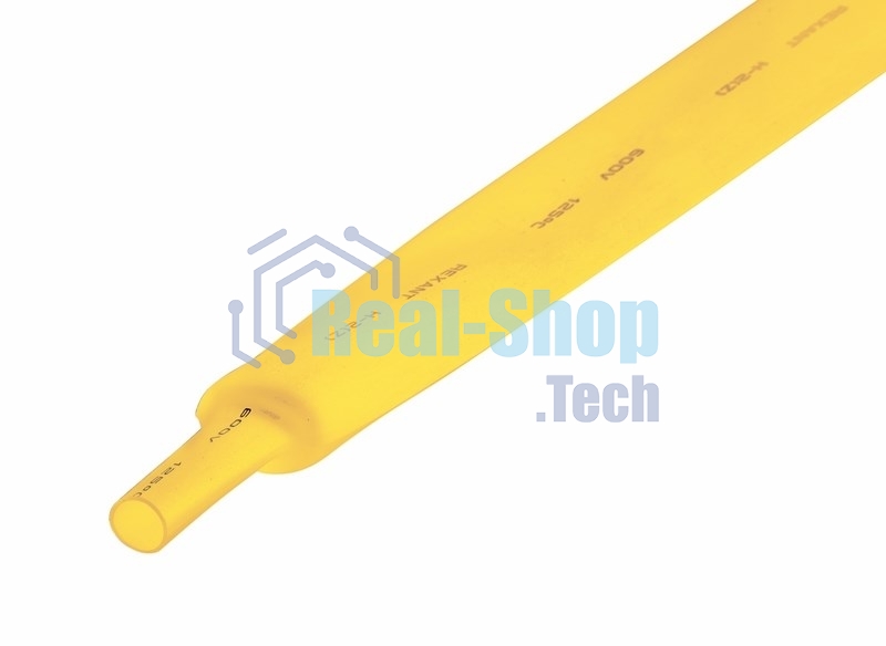 Термоусаживаемая трубка Rexant 22,0/11,0 мм, желтая, упаковка 10 шт. по 1 м