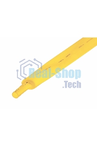 Термоусаживаемая трубка Rexant 22,0/11,0 мм, желтая, упаковка 10 шт. по 1 м