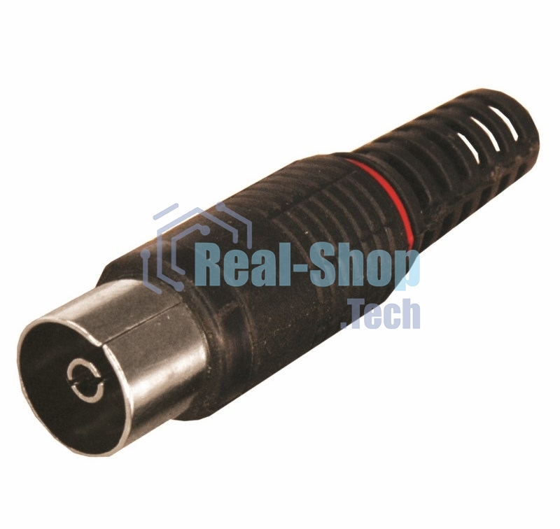 Разъем гнездо TV без пайки черный PROCONNECT