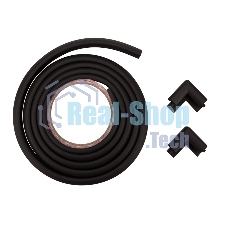 Набор: тонкая мягкая универсальная лента для крепления на острые края (NBR,14x4x2000 мм) + 4 мягкие насадки-протектора 