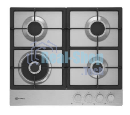 Газовая варочная панель Indesit THPM 642 W/IX/I, нержавеющая сталь