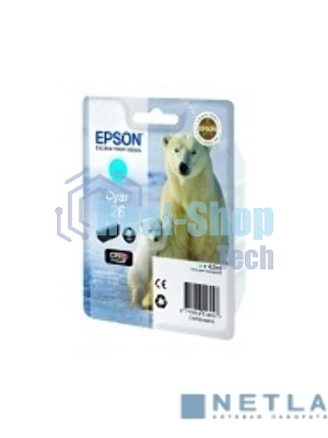 Картридж струйный Epson C13T26124012/C13T26124010 голубой для Epson XP-70 (300стр.)