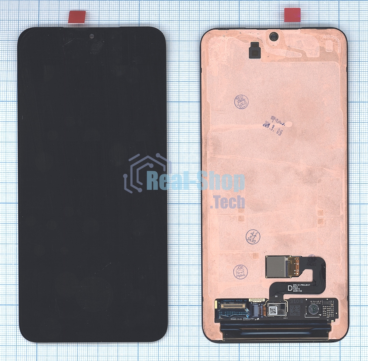 Дисплей для Samsung Galaxy S23 Plus SM-S916B в сборе с тачскрином черный orig