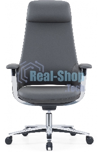 Кресло руководителя Cactus CS-LBK-KYOTO кожа, крестов. алюминий