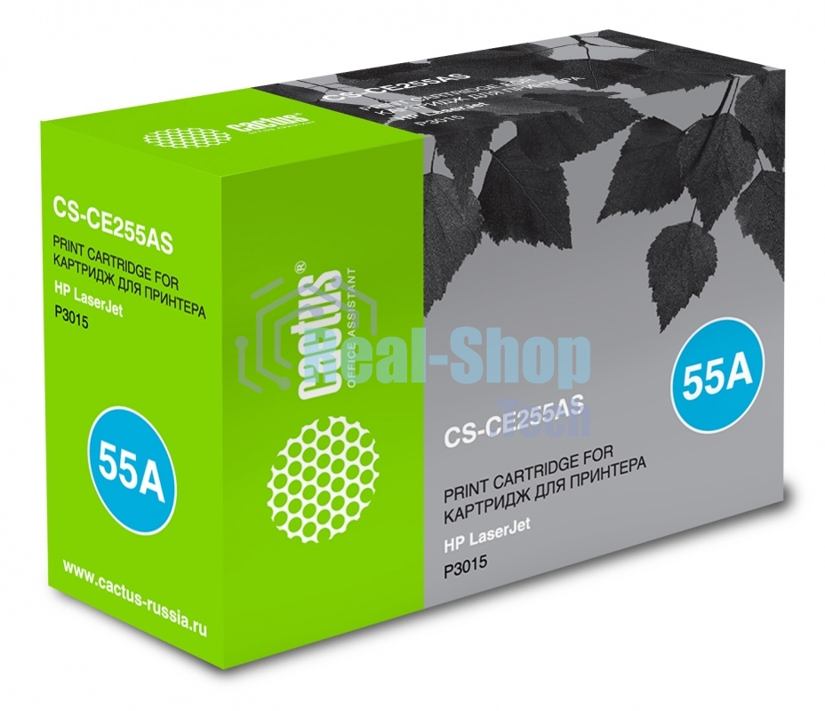 Картридж лазерный Cactus CS-CE255AS черный (6000 стр.) для HP LaserJet P3011/P3015